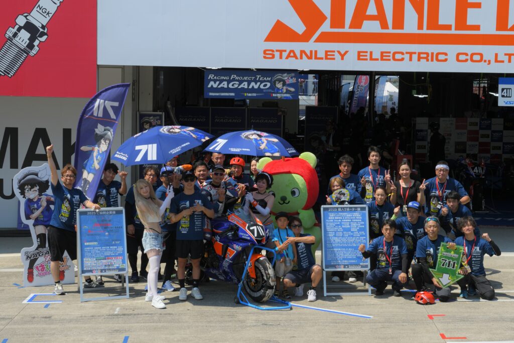 鈴鹿8耐2025 RPT長野チーム 集合写真 オリジナルグッズ DTFプリント 事例